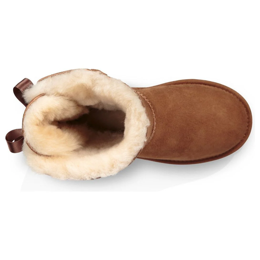 UGG Kid's Bailey Bow II in Chestnut - Image 5