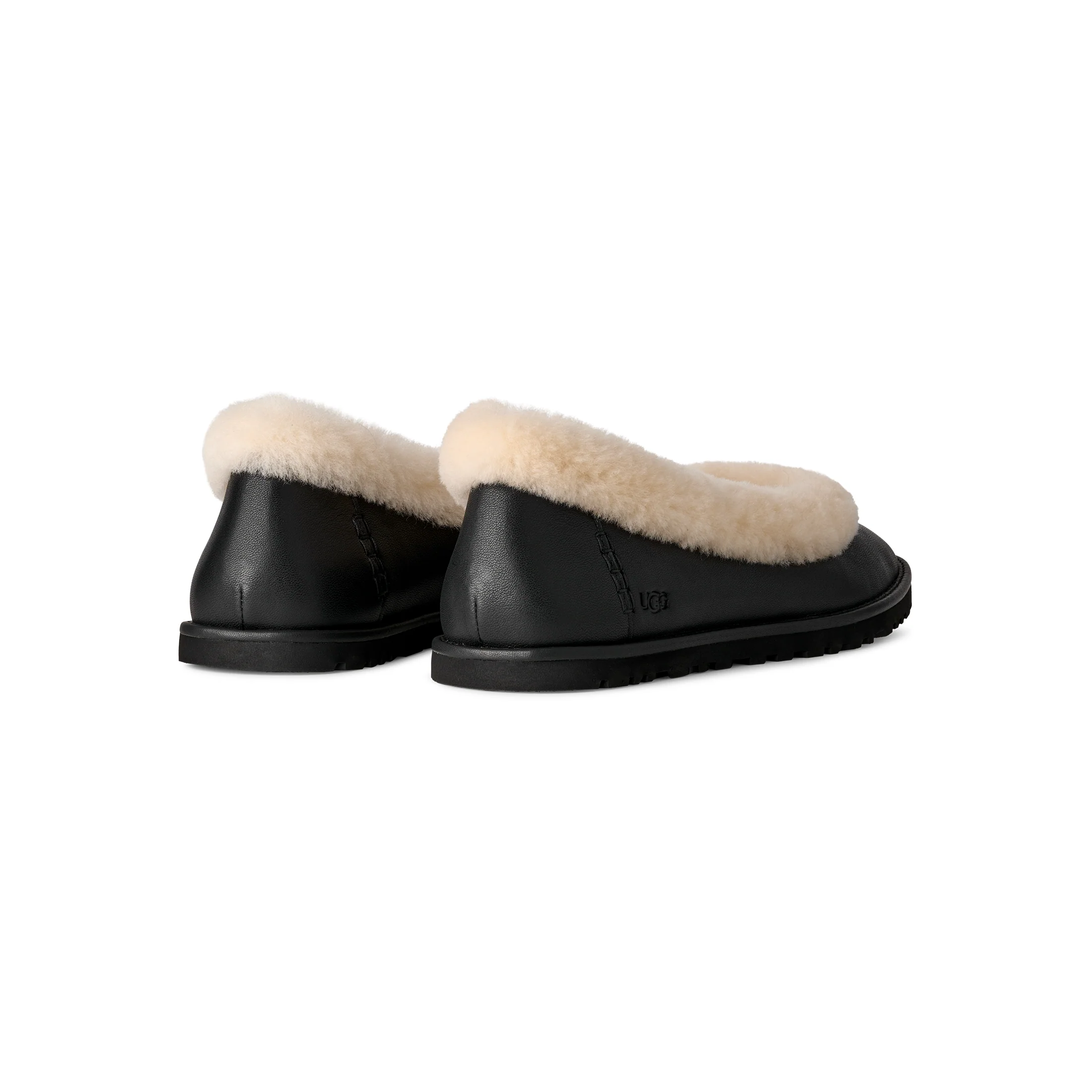 UGG Women's Zora Leather Ballet Flat in Black - Image 4