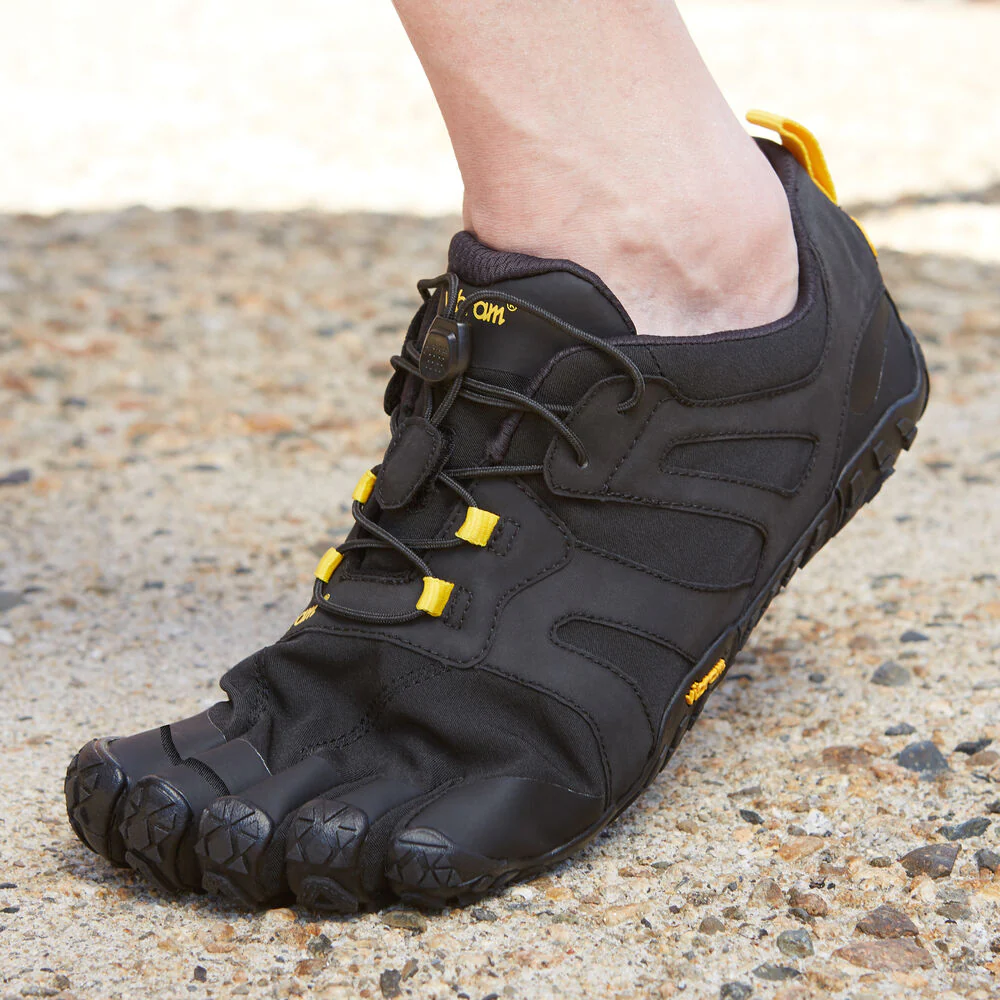 Vibram Women's V-Trail 2.0 in Black Yellow - Image 3