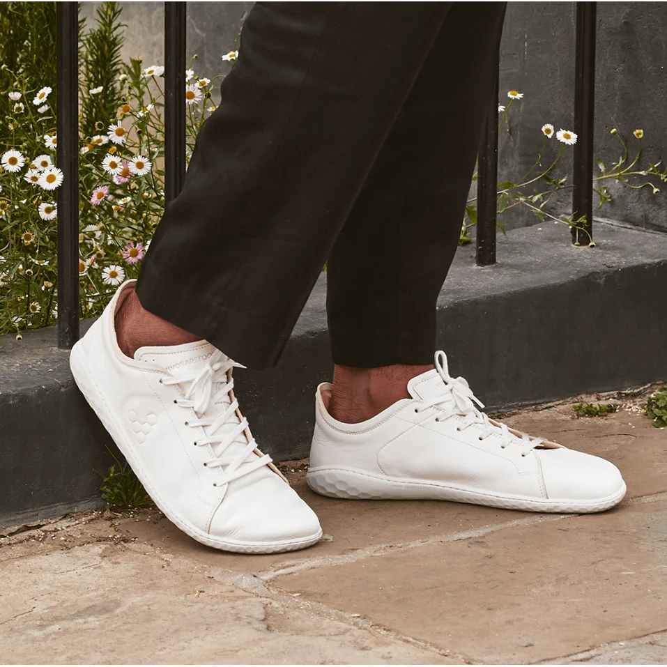Vivobarefoot Men's Geo Court III Shoes in Bright White - Image 6