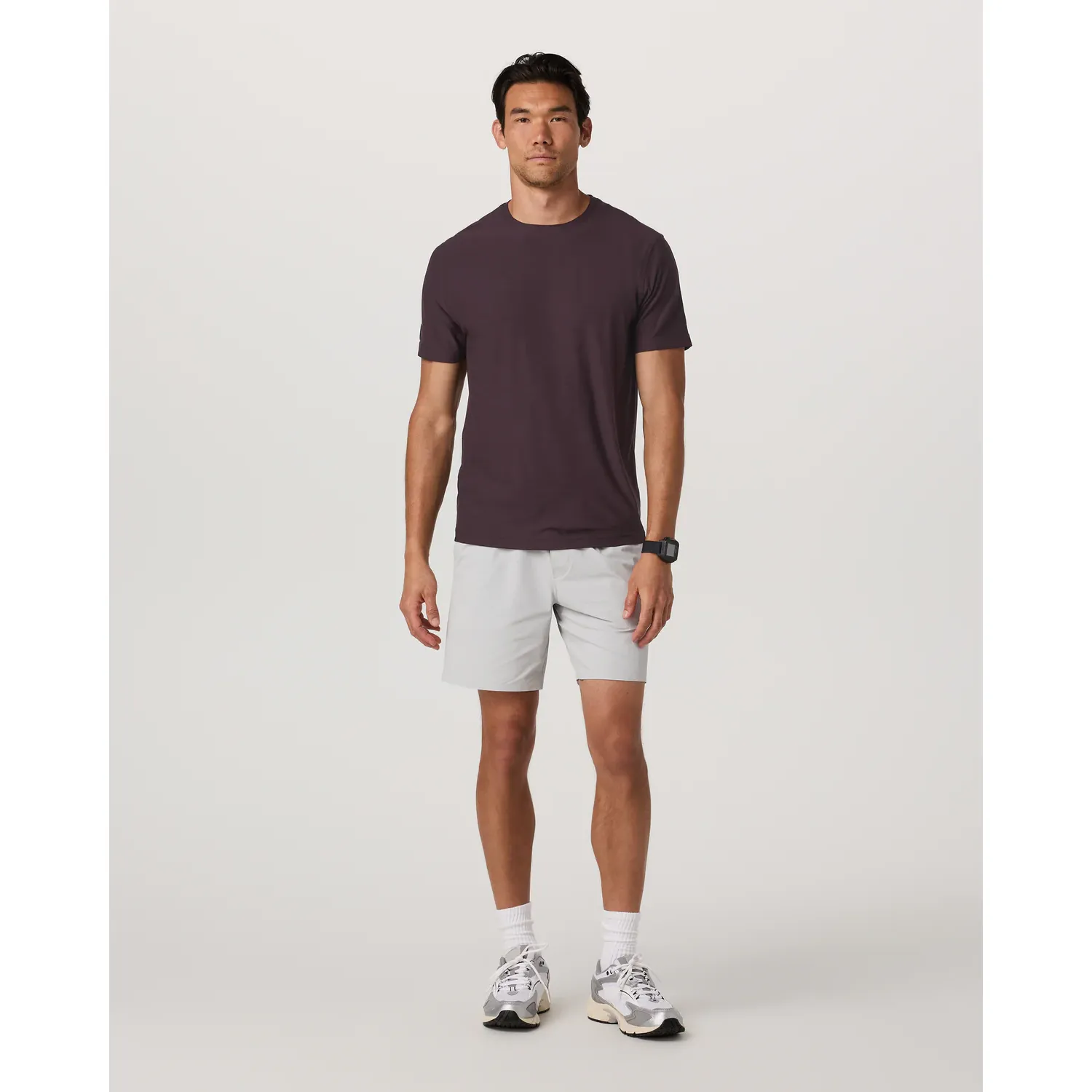 Vuori Men's Strato Tech Tee in Raisin Heather - Image 3