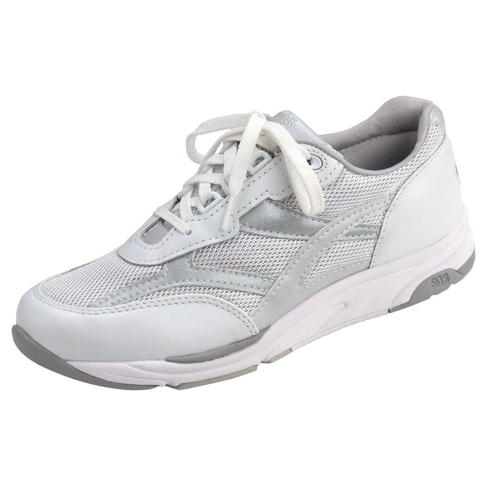 SAS Women's Tour Mesh Lace Up Sneaker in Silver - Image 2